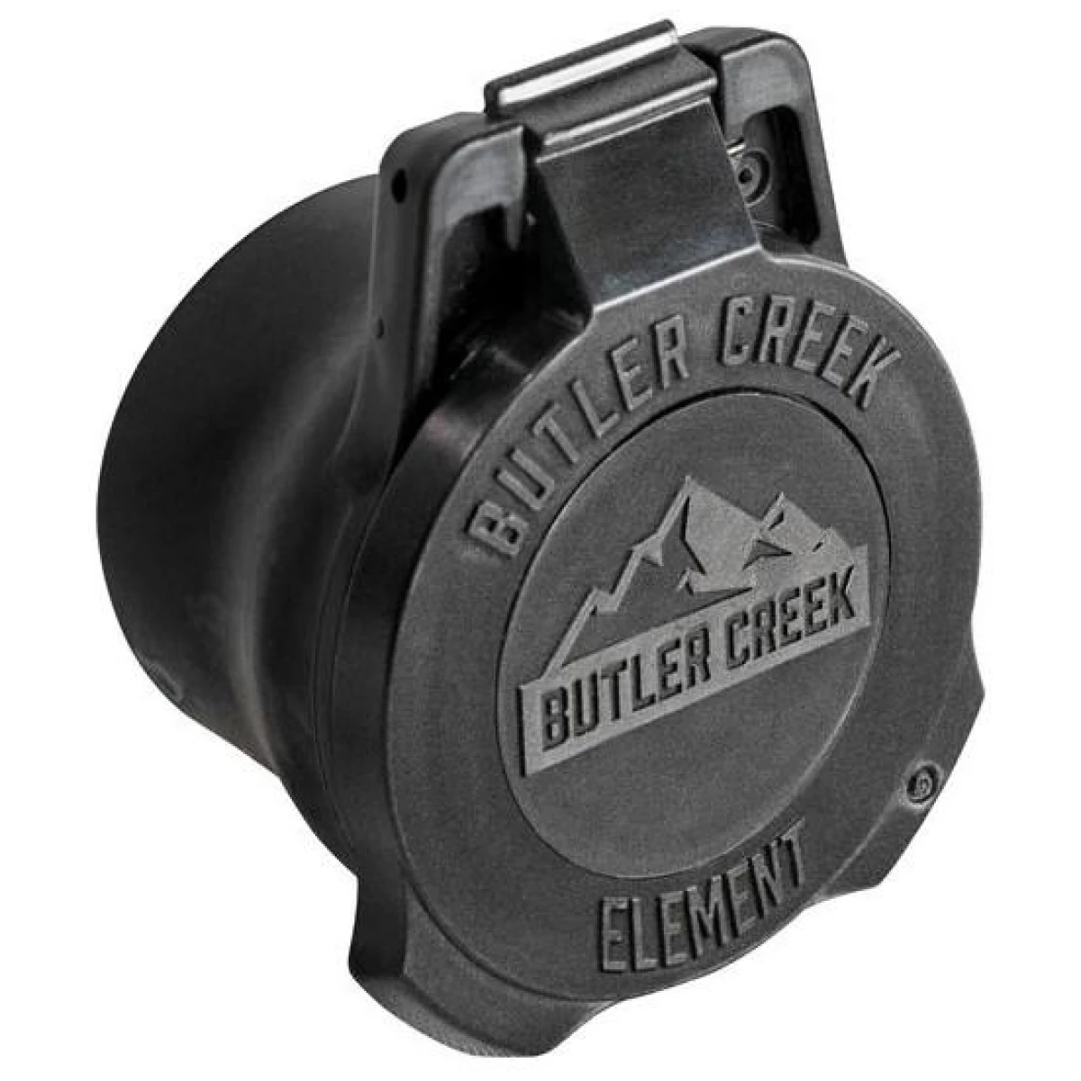 Bcesc56. Jpg - butler creek element scope cap objective 50-56mm - black (clam) - bcesc56