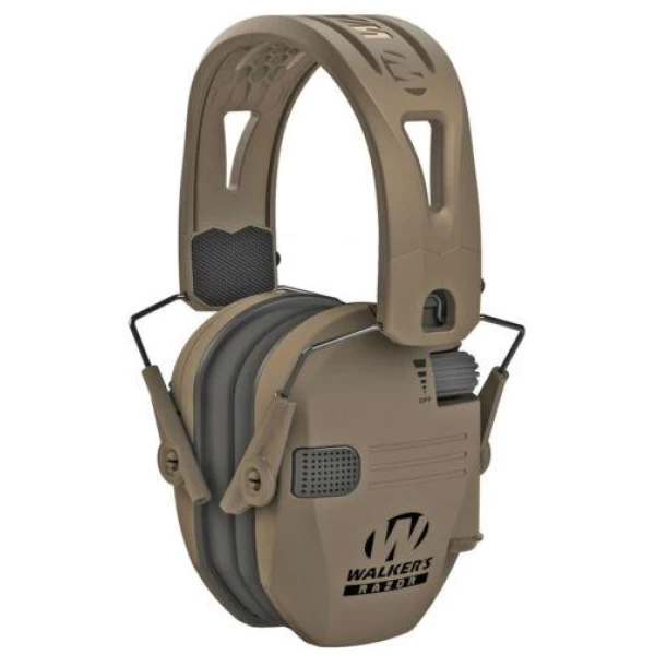 walker's  razor tacti-grip ear muffs -fde with fde band 23nrr