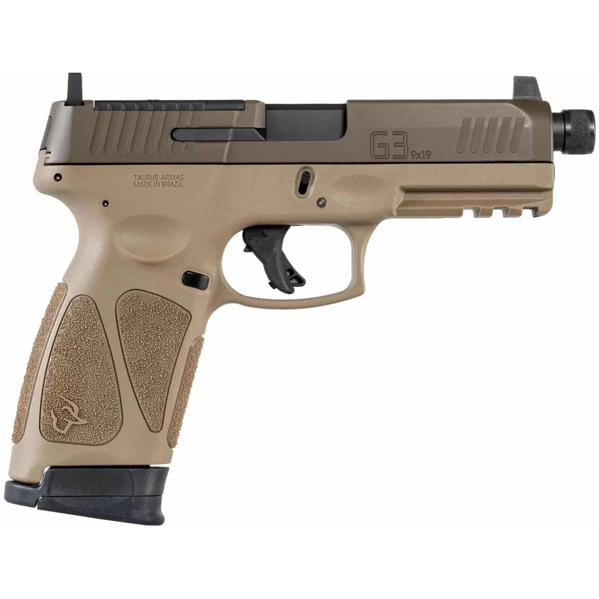 Taurus g3 toro tactical handgun 9mm luger 17rd magazines(2) 4. 5'' barrel tan frame/brown slide - image 1