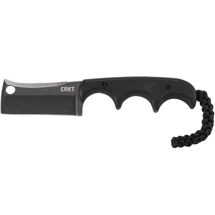 2383kjpg - crkt minimalist cleaver blackout fixed knife 2 1/8" blade black - 2383k