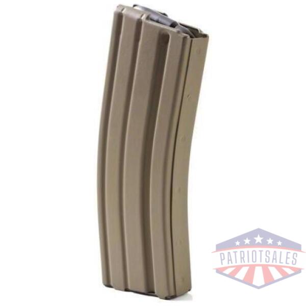 asc ar family rifle magazine black follower dark earth stainless steel .223 remington 30/rd