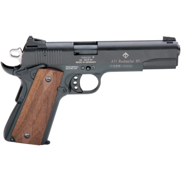 ati gsg m1911 handgun  .22 lr 10rd magazine 5" barrel wood grips threaded barrel