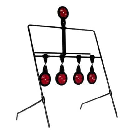 EZ-Aim Deflector Resetting Spinner Target System 16"W x 22.25"H Black/Red