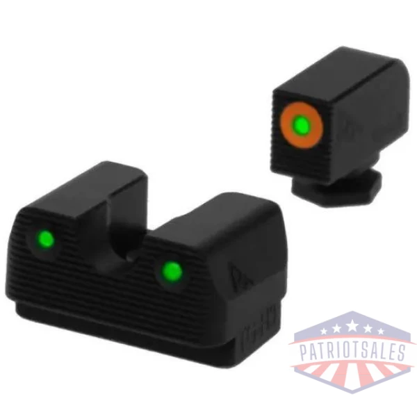 rival arms tritium night sights orange for glock models 42/43/43x/48