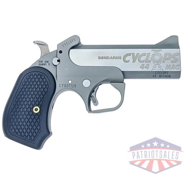 bond arms cyclops handgun .44 mag single shot 4.25" barrel silver with black grip