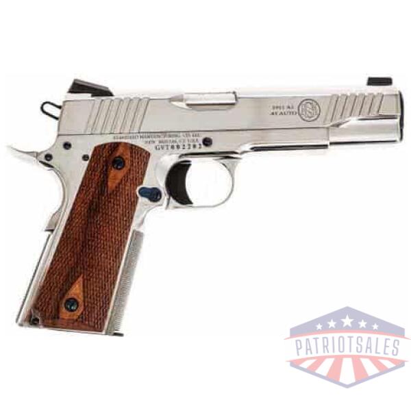 standard manufacturing 1911 nickel handgun .45 acp 8rd magazine 5" barrel