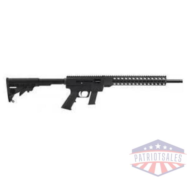 just right carbine gen 3 rifle 9mm luger glock magazine 17" threaded barrel mlok rail black