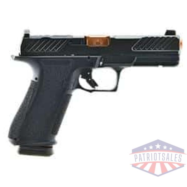 shadow systems dr920 optic combat slide handgun 9mm luger 17rd magazine  4.5 " bronze barrel front night sight