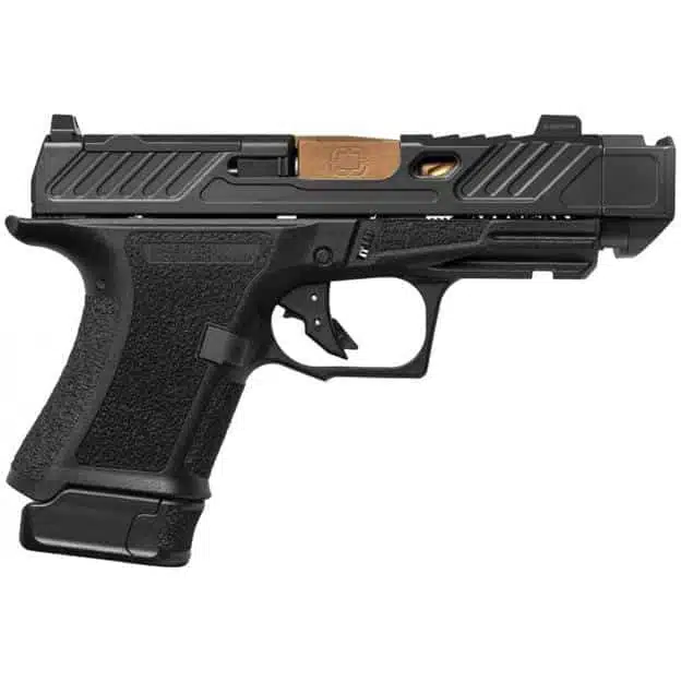 Shadow systems cr920p elite slide cut handgun 9mm luger 13rd magazine 3. 41" bronze barrel spiral comp black frame - image 1
