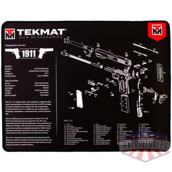 tekmat 15x20 ultra premium gun cleaning - 1911