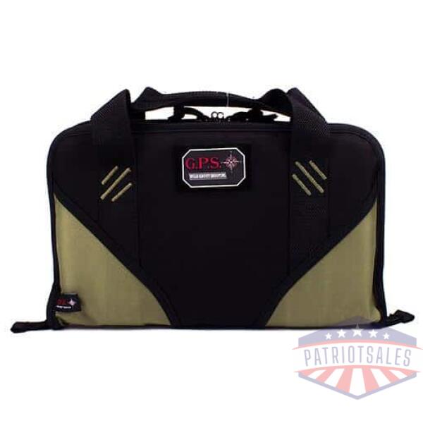 g-outdoors large memory foam case with magazine back pockets- green/black