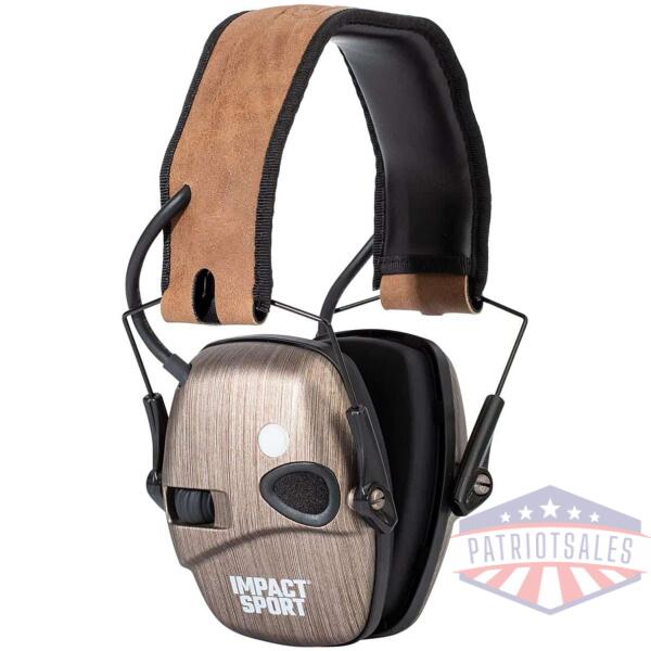 howard leight impact sport bluetooth earmuff brushed bronze brown band 21db