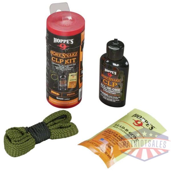 hoppe's boresnake clp 9mm pistol kit