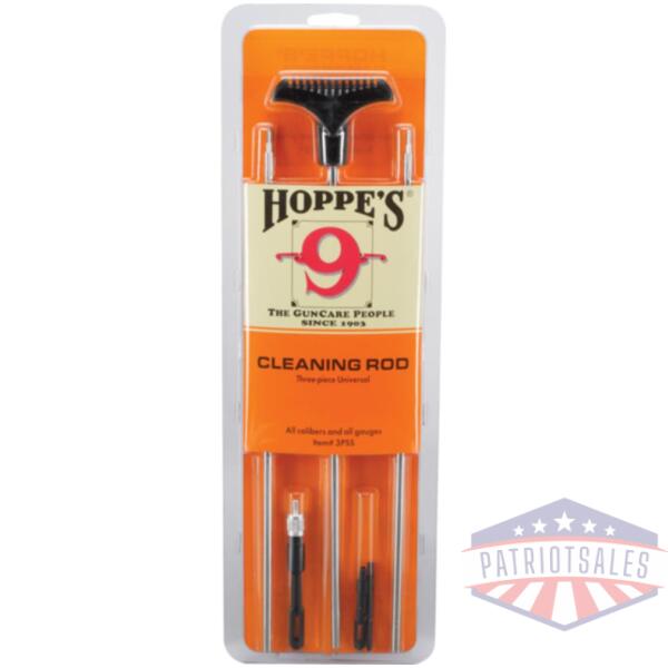 hoppe's 3 piece benchrest aluminum ceaning rod - rifle/ shotgun