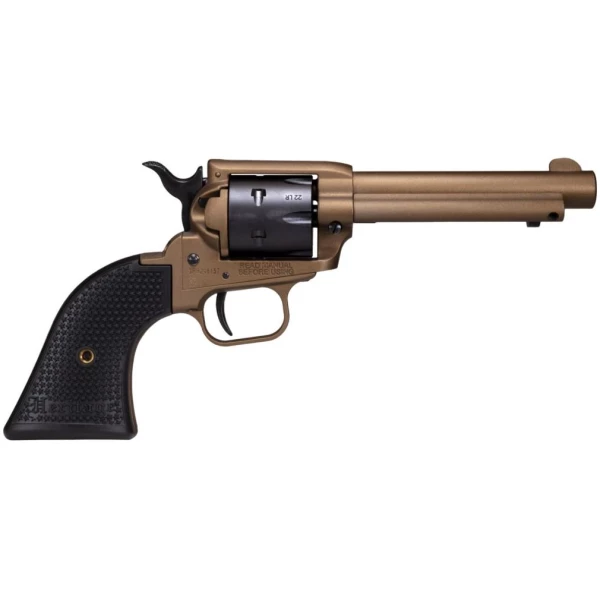heritage rough rider handgun .22 lr 6/rd capacity 4.75" barrel polymer black burnt bronze cerakote