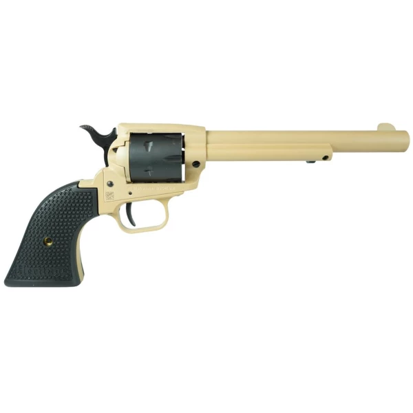 heritage rough rider steel frame sabre sand cerakote handgun .22 lr 6rd capacity 6.5" barrel polymer black