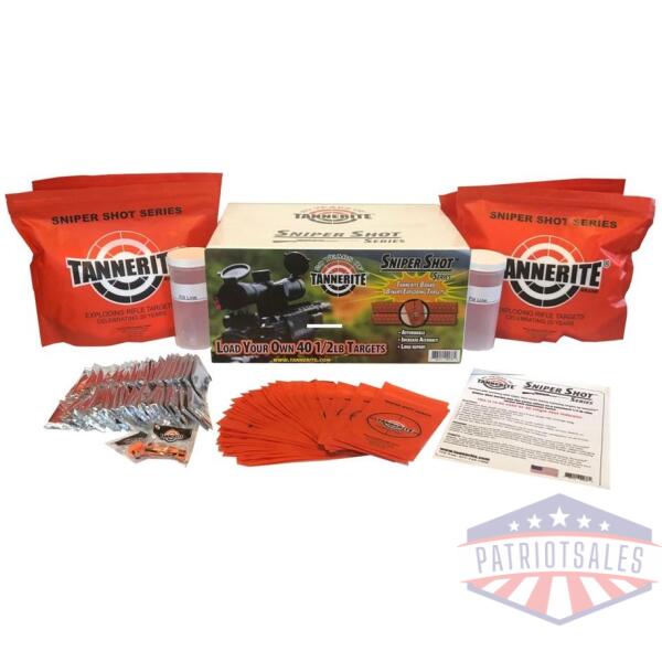 tannerite sniper shot series propack 40 case of 1/2 load your own targets