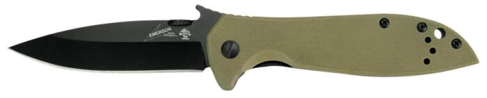 Kw6054brnblkjpg - kershaw emerson cqc- 4k knife / wave shaped opening feature - kw6054brnblk