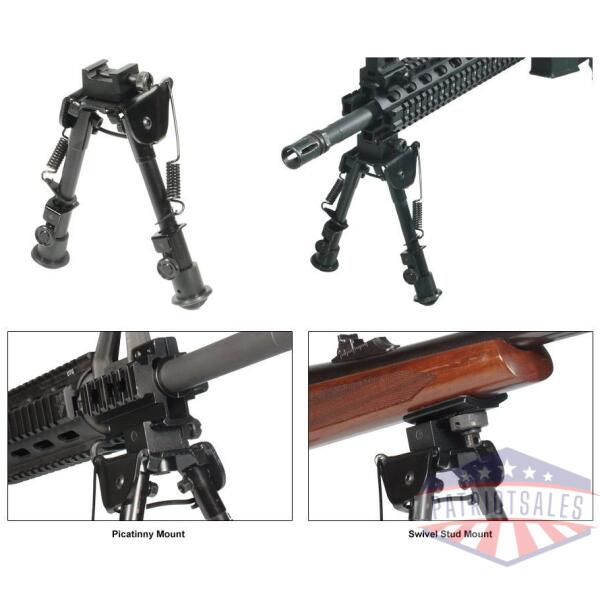leapers tactical op bipod swat/combat profile adjustable height - 6-8"