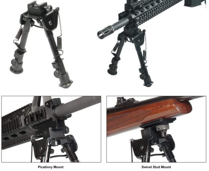 Litlbp78jpg - leapers tactical op bipod swat/combat profile adjustable height - 6-8" - litlbp78