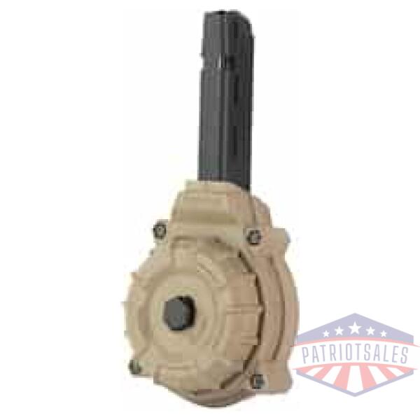 promag glock 17/19 9mm drum 50rd fde