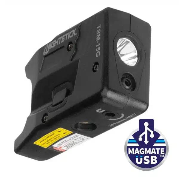 Nightstick weapon light with green laser black for s&w m&p shield/shield plus - image 1