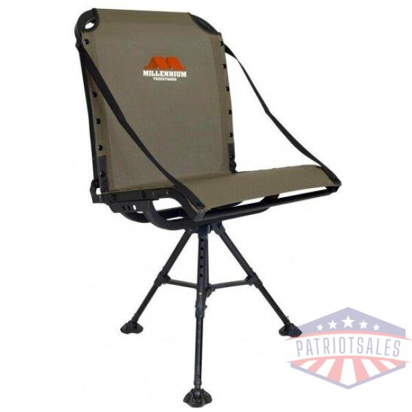millennium g100 ground blind chair with packable leveling legs