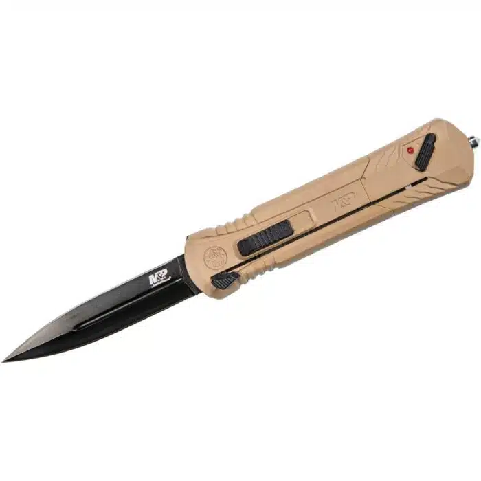 Smith & wesson m&p spear tip otf automatic knife 3 7/10"  blade fde - image 1