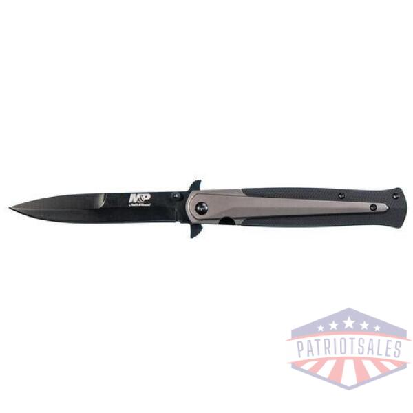 smith & wesson m&p 1085898 dagger clip point folding knife 3 7/8" blade black