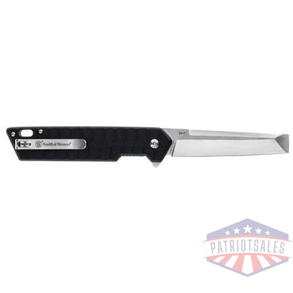 smith & wesson 24/7 folding cleaver knife 3-1/4" cleaver blade black blister