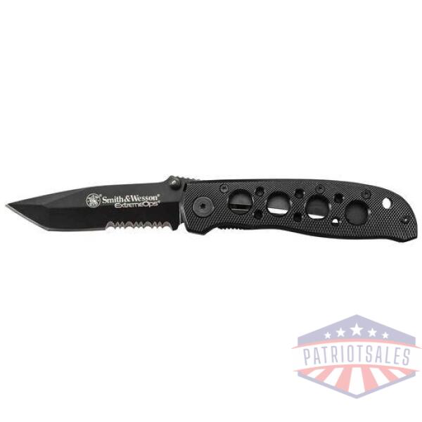 smith & wesson extreme ops tanto folding knife 3 1/4" blade black