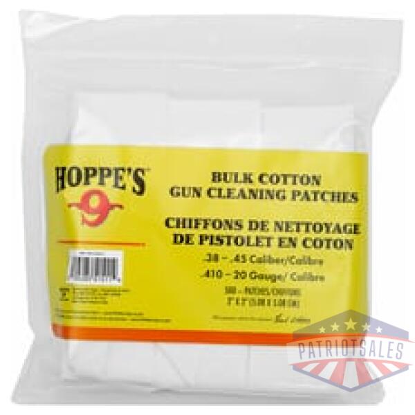 hoppes clng patch 38-45cal 500pk