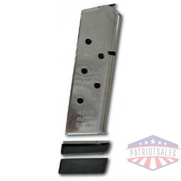 kimber kimpro tac-mag 1911 magazine .45 acp pistols compact grip stainless steel 7/rd