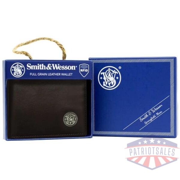 rugged rare s&w bi fold wallet brown