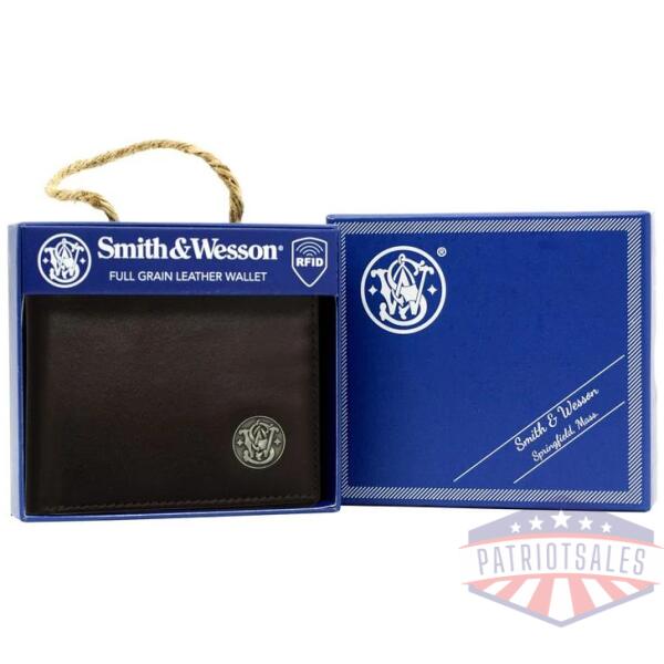rugged rare smith & wesson front pocket wallet black