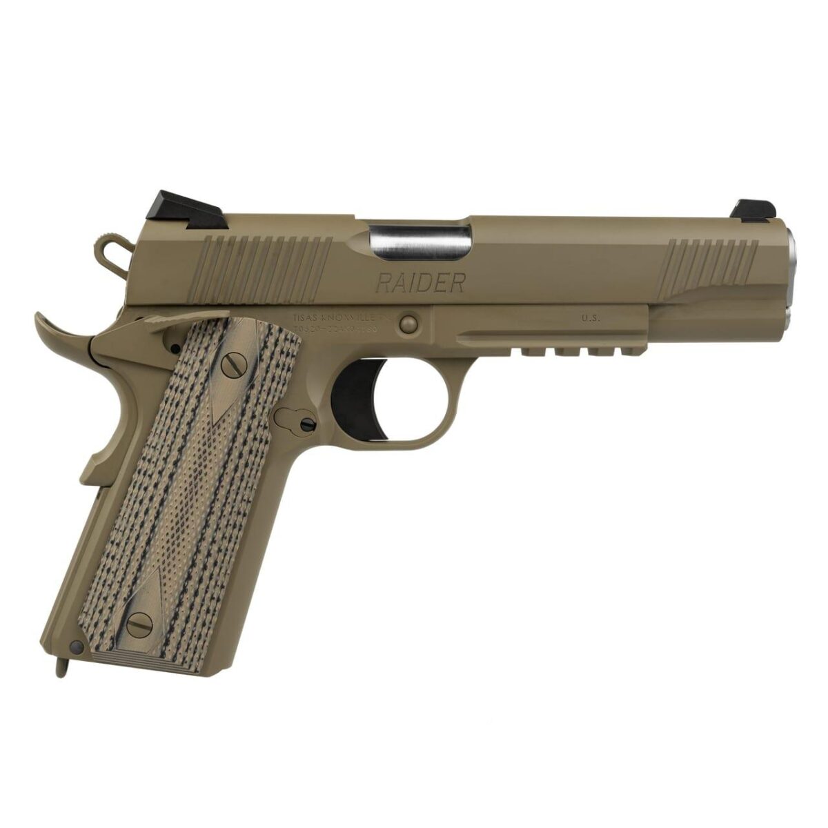 Sd10100505jpg - sds imports tisas 1911 raider b45r handgun. 45 auto 8rd magazine 5" barrel fde cerakote g10 grips - sd10100505