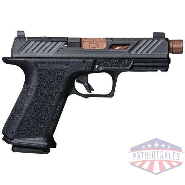 shadow systems optics ready mr920 handgun 9mm luger 15rd magazine 4" threaded bronze barrel black elite slide