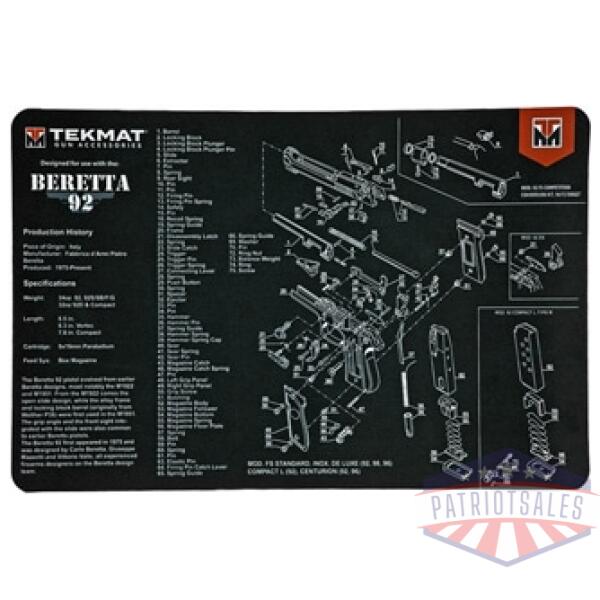 tekmat pistol mat beretta 92 blk