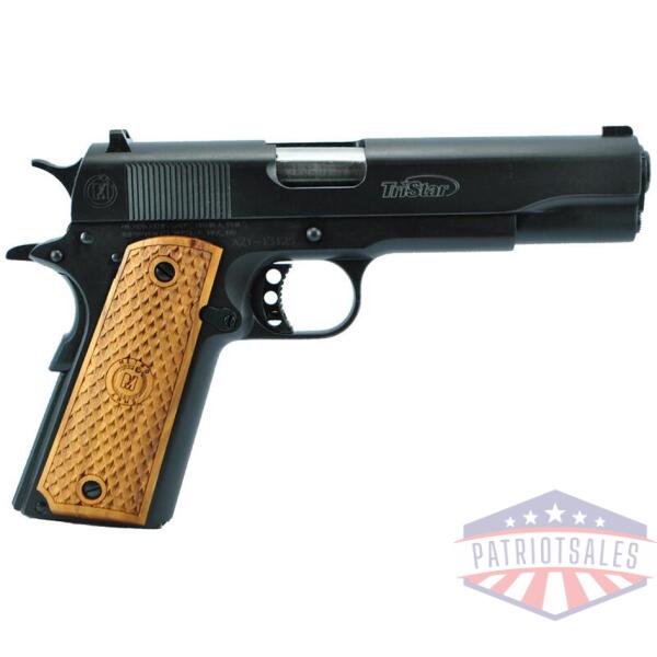 tristar american classic govt 1911 blued 9mm 10/rd magazine 5" barrel black with wood grip