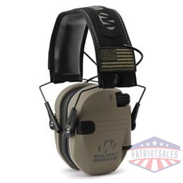 walker's razor patriot series razor slim electronic muff 23 nrr fde american flag