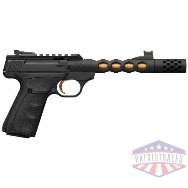 browning buck mark plus vision black/gold suppressor ready handgun .22 lr 10rd magazine 5.875" threaded barrel