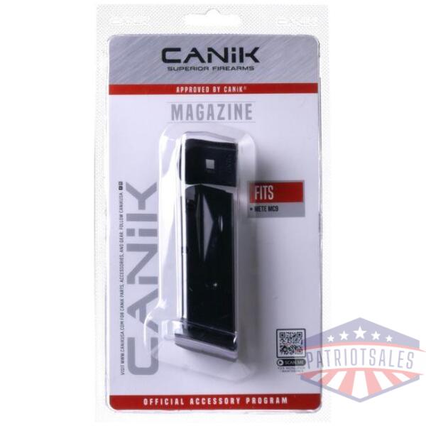 canik mete mc9 handgun magazine with grip extension black 9mm luger 10/rd