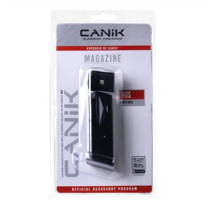 Canik mete mc9 handgun magazine with grip extension black 9mm luger 10/rd - image 1
