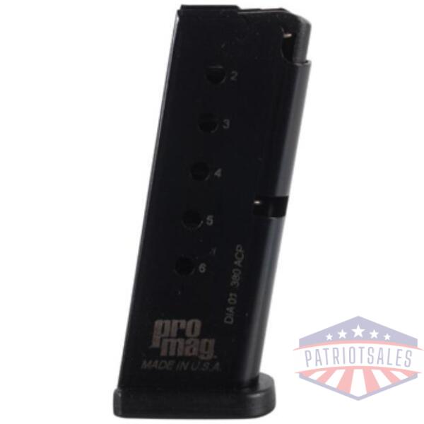 promag diamondback magazine .380 acp blued steel 6/rd