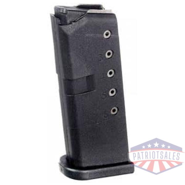 promag steel handgun magazine glock 43 9mm black polymer 6/rd