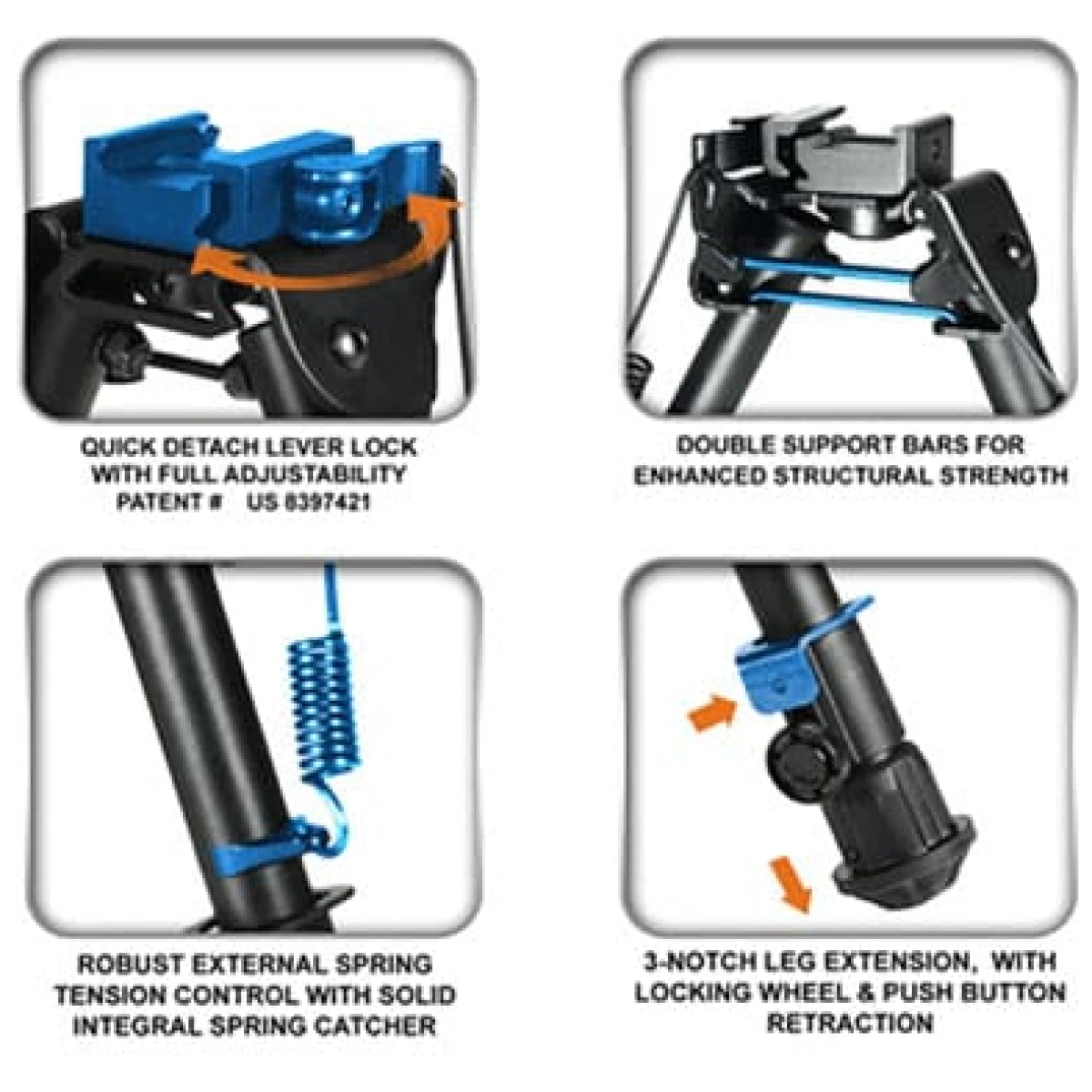 Utg bipod tactical op 5. 9-7. 3" - image 2