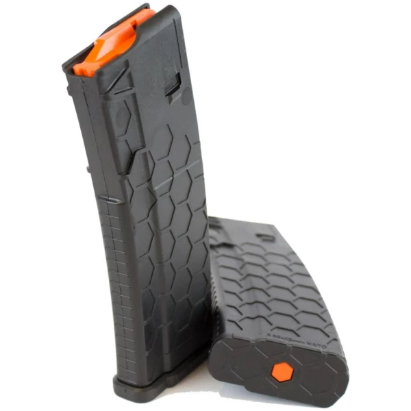 Sentry Hexmag Series 2 AR-15/M4/M16 Rifle Magazine Black with Orange Follower .223/5.56x45mm 10/rd