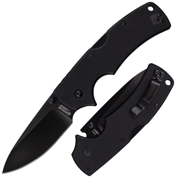 Cold Steel American Lawman Knife Black G-10 - 3-1/2" Blade Black