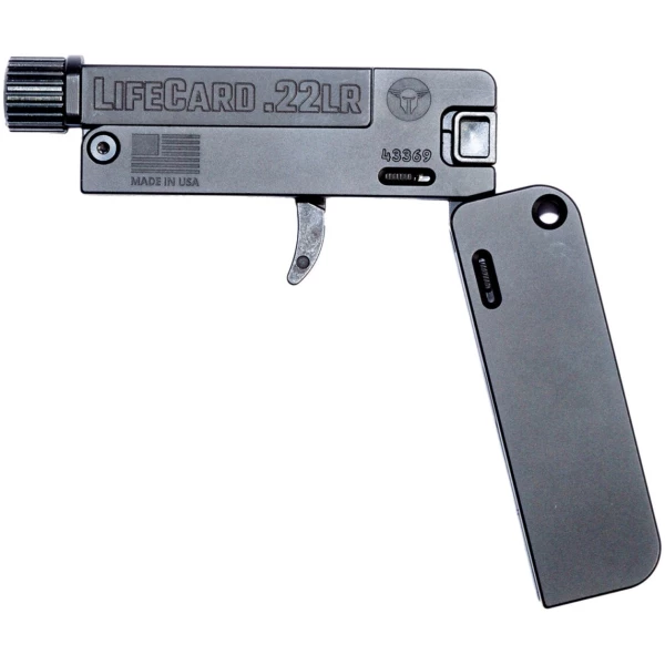 Trailblazer Firearms LC1-T Lifecard Handgun .22LR Single Shot 2.5" Threaded Barrel Black Grip