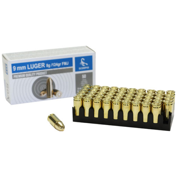 SCORPIO  9MM LUGER 124GR FMJ